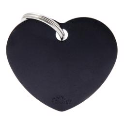 My Family Large Dog Tag Basic Heart i Svart